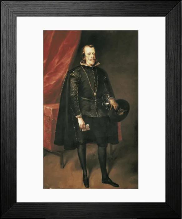 Framed Print : VILLAFRANCA Y MALAGON, Pedro de (18th century). Portrait of Philip IV. mid. 17th c. Baroque art. Oil on canvas. SPAIN. Madrid. Prado Museum