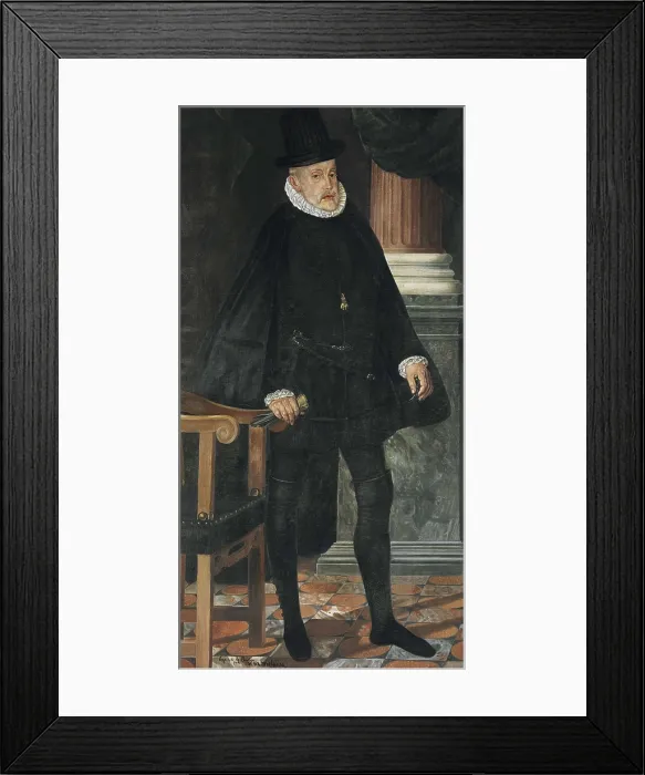 Framed Print : PANTOJA DE LA CRUZ, Juan de la Cruz, called (1553-1608). Philip II. 16th c. SPAIN. San Lorenzo de El Escorial. Royal Monastery of San Lorenzo de El Escorial. Renaissance art