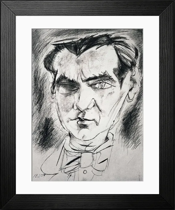 Framed Print : DELGADO RAMOS, Alvaro (1922). Portrait of Federico Garca Lorca. Engraving. AISA / Everett Collection**US SALES ONLY**