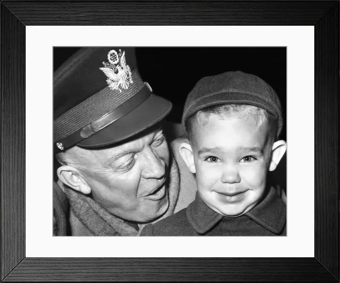 Framed Print : General Dwight Eisenhower with his three year old grandson, Dwight David Eisenhower II. Nov. 5, 1951. (CSU_ALPHA_312) CSU Archives / Everett Collection