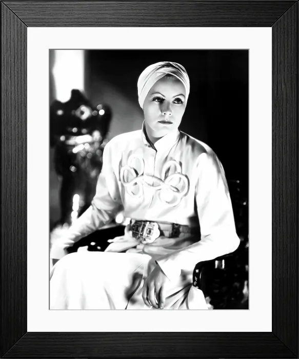 Framed Print : THE PAINTED VEIL, Greta Garbo, in a costume by Adrian, 1934