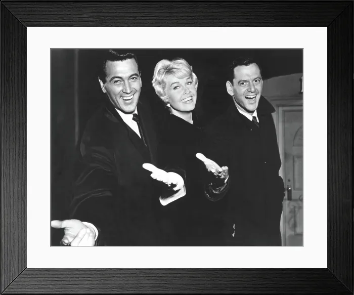 Framed Print : PILLOW TALK, Rock Hudson, Doris Day, Tony Randall, 1959