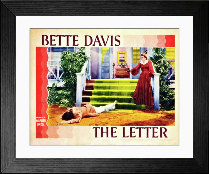 Framed Print : THE LETTER, US lobbycard, David Newell, Bette Davis, 1940