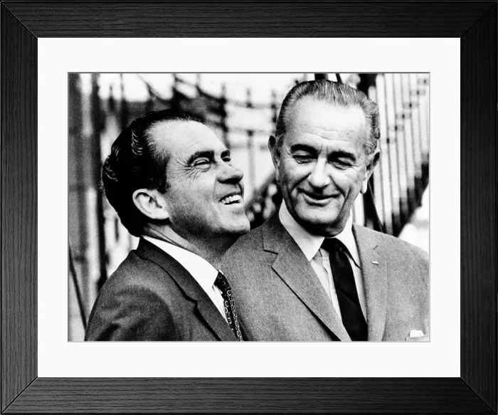 Framed Print : President Lyndon Johnson with his successor, President-elect Richard Nixon. Nov. 11, 1968. (CSU_ALPHA_627) CSU Archives / Everett Collection