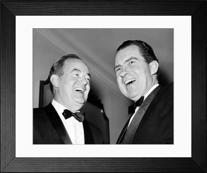 Framed Print : Vice President Hubert Humphrey and Former VP Richard Nixon wearing tuxedos. 1965. (CSU_ALPHA_629) CSU Archives / Everett Collection Framed Print : Vice President Hubert Humphrey and Former VP Richard Nixon wearing tuxedos. 1965. (CSU_ALPHA_629) CSU Archives / Everett Collection