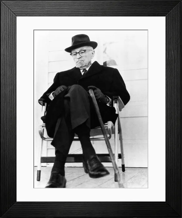 Framed Print : Former President Harry S. Truman on his front porch in Independence, Missouri. Nov. 11, 1967. (CSU_ALPHA_183) CSU Archives / Everett Collection