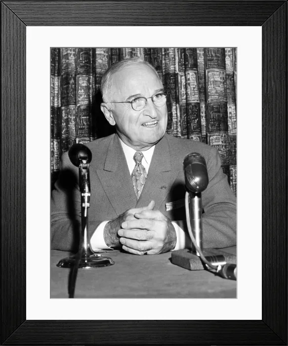 Framed Print : Former President Harry Truman in 1958