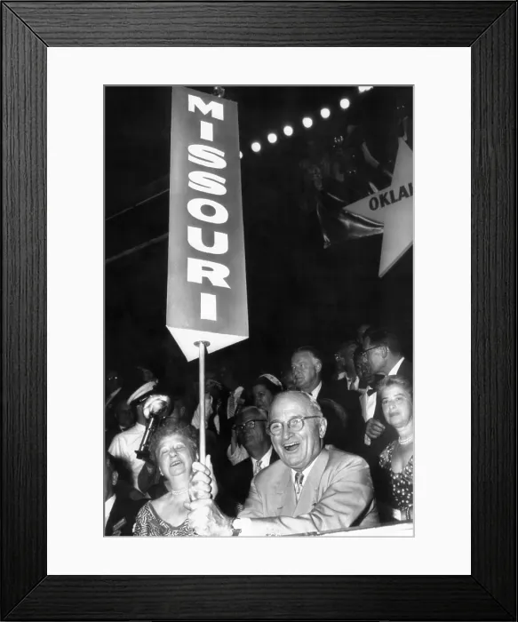 Framed Print : Former President Harry and Bess Truman with the Missouri delegation at the 1956 Democratic Convention. Aug. 8, 1956 (CSU_ALPHA_196) CSU Archives / Everett Collection Framed Print : Former President Harry and Bess Truman with the Missouri delegation at the 1956 Democratic Convention. Aug. 8, 1956 (CSU_ALPHA_196) CSU Archives / Everett Collection