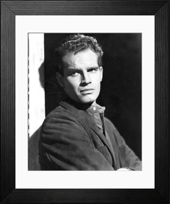 Framed Print : DARK CITY, Charlton Heston, 1950 Framed Print : DARK CITY, Charlton Heston, 1950