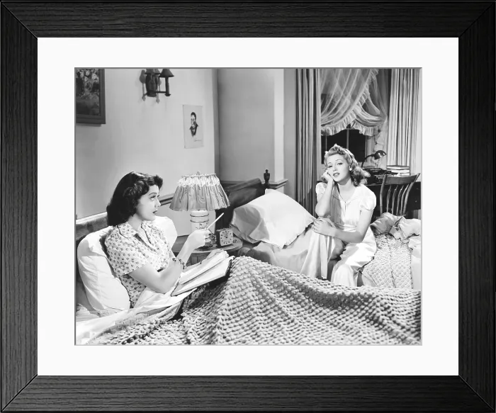 Framed Print : DANCING CO-ED, from left: Ann Rutherford, Lana Turner, 1939