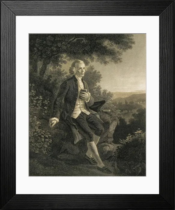Framed Print : Rousseau, Jean-Jacques (1712-1778). Portrait of Rousseau. Engraving. SPAIN. Madrid. National Library. AISA / Everett Collection**US SALES ONLY**