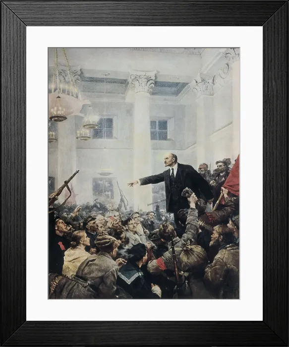 Framed Print : SEROV, Valentin Alexandrovich (1865-1911); LENIN, Vladimir Ilich Ulyanov (1870-1924). Reproduction of part of the painting by Valentin Aleksandrovich Serov (1865-1911). Engraving Framed Print : SEROV, Valentin Alexandrovich (1865-1911); LENIN, Vladimir Ilich Ulyanov (1870-1924). Reproduction of part of the painting by Valentin Aleksandrovich Serov (1865-1911). Engraving