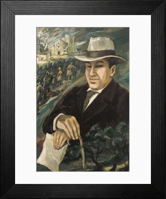 Framed Print : MACHADO, Antonio (1875-1939). Portrait of Antonio Machado. Oil on canvas. AISA / Everett Collection**US SALES ONLY** Framed Print : MACHADO, Antonio (1875-1939). Portrait of Antonio Machado. Oil on canvas. AISA / Everett Collection**US SALES ONLY**