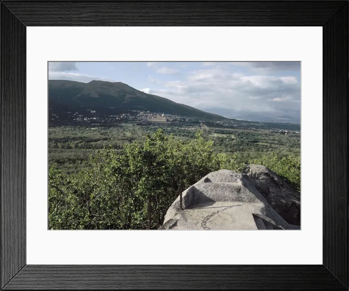 Framed Print : PHILIP II of Spain (1527-1598). Ashlar of Philip II, from where the monarch observed the construction of the monastery of San Lorenzo de El Escorial. SPAIN