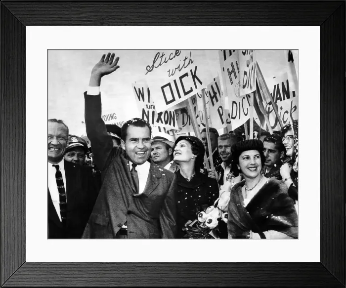 Framed Print : Vice President Richard Nixon and wife Pat arrive in San Francisco for the 1956 Republican National Convention. Aug. 28, 1956. (CSU_ALPHA_651) CSU Archives / Everett Collection