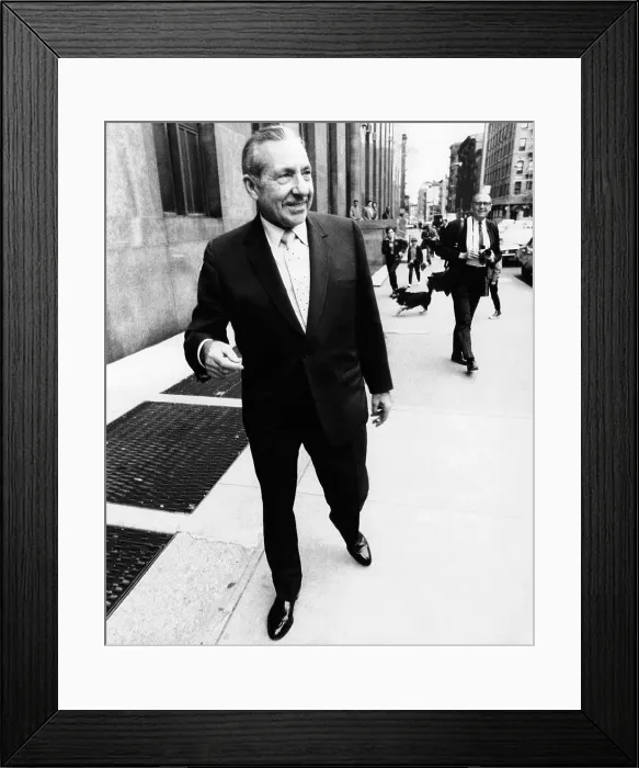 Framed Print : Frank Costello, 78, organized crime boss, leaves the New York County District Attorney's office