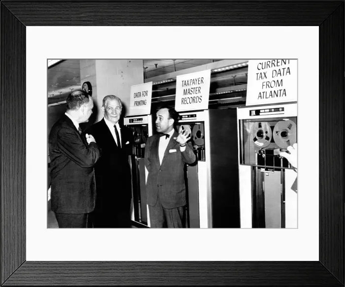 Framed Print : Treasury Secretary Douglas Dillon dedicated the National Computer Center on Nov. 6, 1961