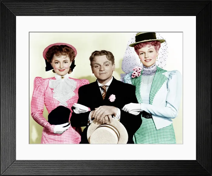 Framed Print : THE STRAWBERRY BLONDE, from left: Olivia De Havilland, James Cagney, Rita Hayworth, 1941