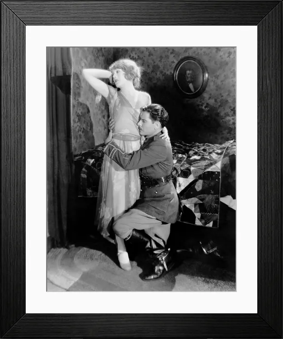 Framed Print : THE DARK ANGEL, from left, Vilma Banky, Ronald Colman, 1925