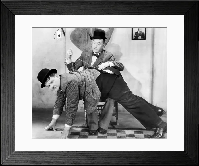 Framed Print : HOLLYWOOD PARTY, from left: Oliver Hardy, Stan Laurel, 1934