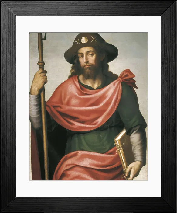 Framed Print : JUANES, Juan de (1523-1579). Saint James the Pilgrim. mid. 16th c. Oil on canvas. SPAIN. Santiago de Compostela. Pilgrimage Museum. AISA / Everett Collection**US SALES ONLY** Framed Print : JUANES, Juan de (1523-1579). Saint James the Pilgrim. mid. 16th c. Oil on canvas. SPAIN. Santiago de Compostela. Pilgrimage Museum. AISA / Everett Collection**US SALES ONLY**
