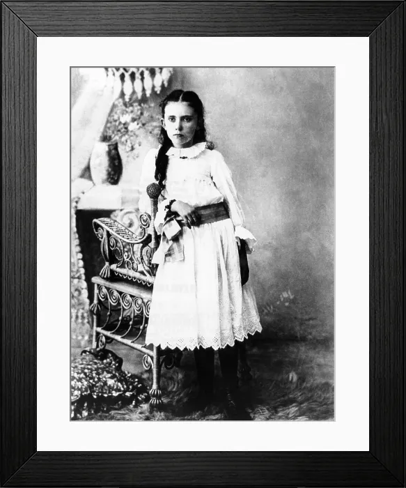 Framed Print : Hannah Milhaus at the age of 10. The mother of President Richard Nixon grew up in a Quaker family. 1905. (CSU_ALPHA_666) CSU Archives / Everett Collection