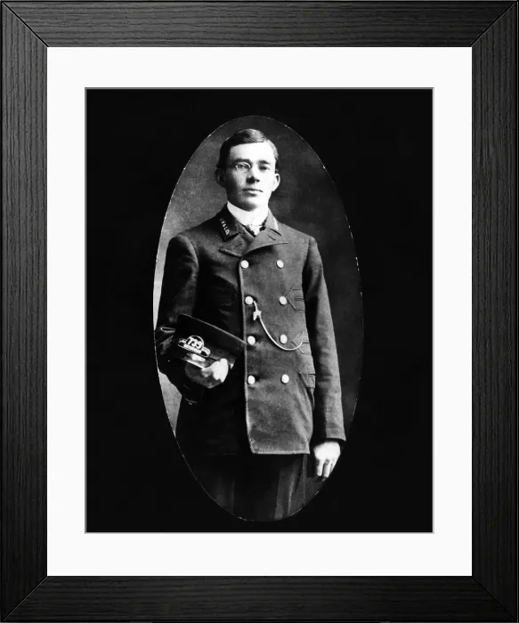 Framed Print : President Richard Nixon's father, Francis Anthony Nixon, in his streetcar motorman uniform