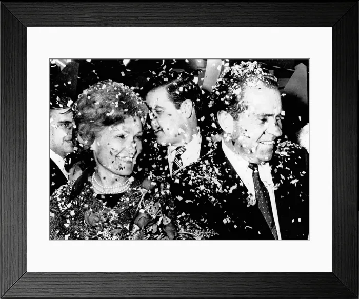 Framed Print : Former Vice President Richard Nixon and wife Pat at a victory party Framed Print : Former Vice President Richard Nixon and wife Pat at a victory party
