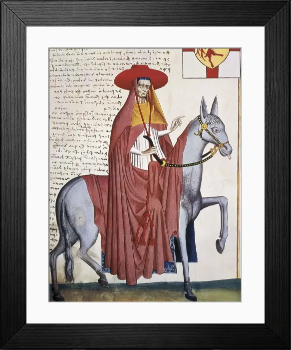 Framed Print : Capodilista Codex. 1434. Clergyman. Miniature Painting. ITALY. Padua. Municipal Museum of Padua. AISA / Everett Collection**US SALES ONLY**