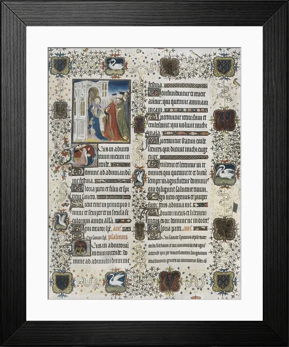 Framed Print : LIMBOURG, Jean (ca. 1370-1416); LIMBOURG, Herman (ca. 1370-1416); Limburg, Pol de (?-h.1416). The Richly decorated Hours of the Duke of Berry. ca. 1440