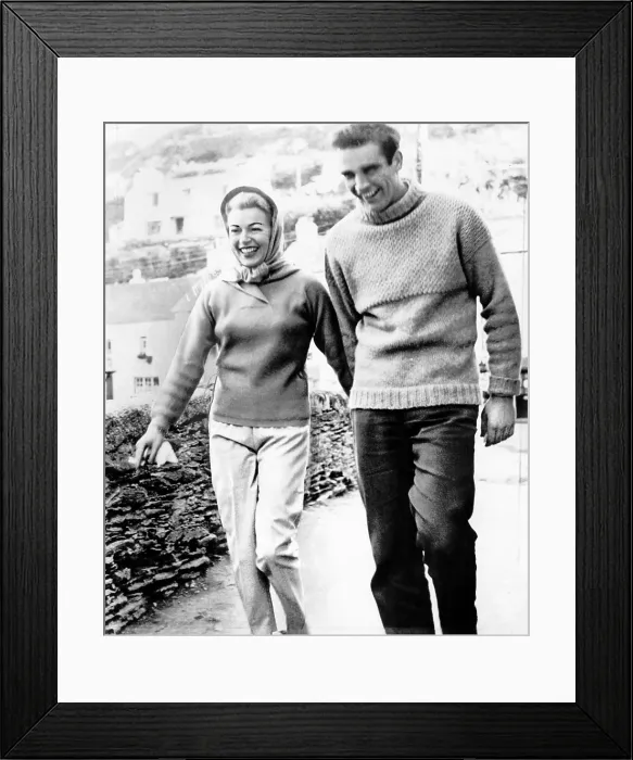 Framed Print : ANOTHER TIME, ANOTHER PLACE, from left, Lana Turner, Sean Connery, on location in Cornwall, 1958 Framed Print : ANOTHER TIME, ANOTHER PLACE, from left, Lana Turner, Sean Connery, on location in Cornwall, 1958
