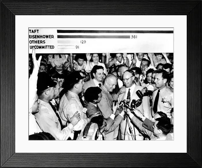 Framed Print : Republican Presidential nominee Dwight Eisenhower, called upon his defeated rival, Sen. Robert Taft. July 1952. (CSU_ALPHA_225) CSU Archives / Everett Collection Framed Print : Republican Presidential nominee Dwight Eisenhower, called upon his defeated rival, Sen. Robert Taft. July 1952. (CSU_ALPHA_225) CSU Archives / Everett Collection