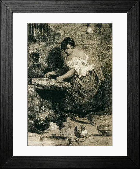Framed Print : NANTEUIL, Celestn (1813-1873). Dulcinea del Toboso. 1856. Litography. SPAIN. Madrid. National Library. AISA / Everett Collection**US SALES ONLY**