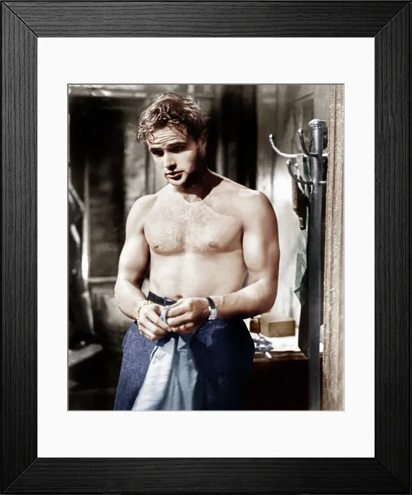 Framed Print : A STREETCAR NAMED DESIRE, Marlon Brando, 1951 Framed Print : A STREETCAR NAMED DESIRE, Marlon Brando, 1951