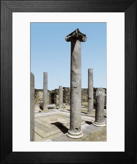 Framed Print : GREECE. SOUTHERN AEGEAN. CYCLADES. Delos. Lake House, north of the Sacred Lake. Greek art. Architecture. AISA / Everett Collection**US SALES ONLY**