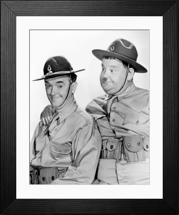 Framed Print : GREAT GUNS, from left, Stan Laurel, Oliver Hardy, 1941, TM and copyright 20th Century Fox Film Corp. All rights reserved / Courtesy: Everett Collection