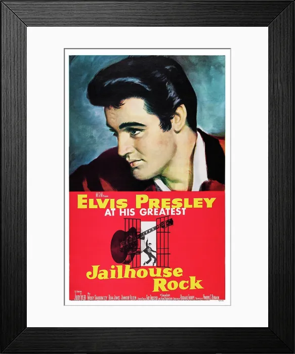 Framed Print : JAILHOUSE ROCK, US poster art, Elvis Presley, 1957