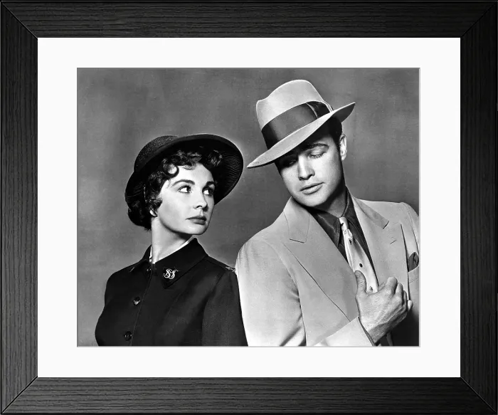 Framed Print : GUYS AND DOLLS, Jean Simmons, Marlon Brando, 1955