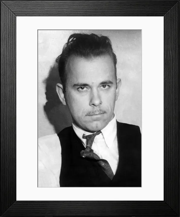 Framed Print : John Dillinger, Public Enemy No.1. Photo was taken while Dillinger was under arrest in Tucson, Arizona, on Jan. 2, 1934. (CSU_ALPHA_1276) CSU Archives / Everett Collection