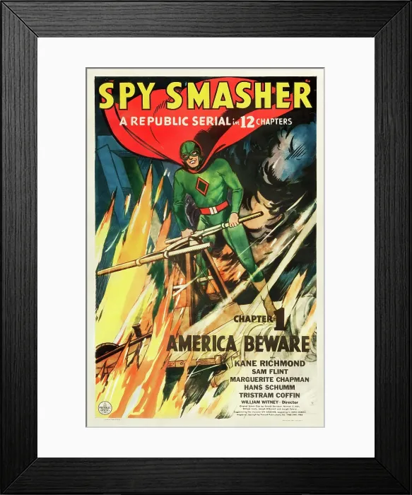 Framed Print : SPY SMASHER, Kane Richmond in Chapter 1: America Beware, 1942 Framed Print : SPY SMASHER, Kane Richmond in Chapter 1: America Beware, 1942