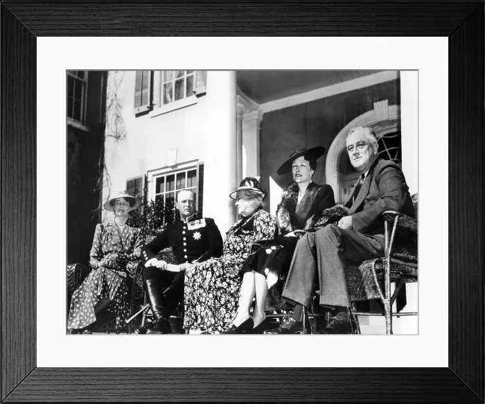 Framed Print : Franklin D. Roosevelt entertained Crown Prince Olav and Crown Princess Martha, of Norway, at the Summer White House Framed Print : Franklin D. Roosevelt entertained Crown Prince Olav and Crown Princess Martha, of Norway, at the Summer White House
