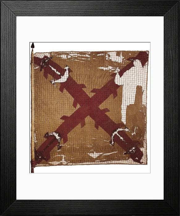 Framed Print : Flag of Spanish Navy Marines (18th c.). SPAIN. Madrid. Navy Museum. AISA / Everett Collection**US SALES ONLY**