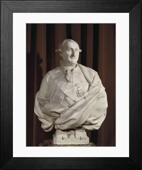 Framed Print : ADAN, Juan Antonio (1741-1816). Charles IV. Bust. Neoclassicism. Sculpture on marble. SPAIN. Madrid. St. Fernando Royal Academy Museum. AISA / Everett Collection**US SALES ONLY**