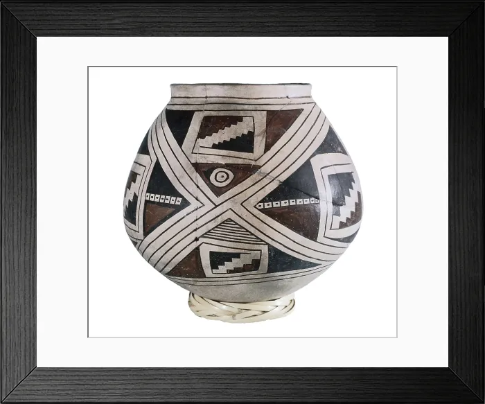 Framed Print : Vessel from the Casas Grandes. s.XI-s.XIII. Terra-cotta. MEXICO. Mexico City. National Museum of Anthropology. Proc: MEXICO. CHIHUAHUA. AISA / Everett Collection**US SALES ONLY**