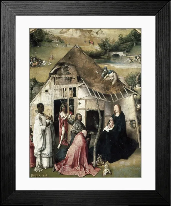 Framed Print : Bosch, Hieronymus Van Aeken, called (1450-1516). The Adoration of the Magi. 1511. The Adoration of the Magi, representation of the central panel. Flemish art. Oil on wood. SPAIN Framed Print : Bosch, Hieronymus Van Aeken, called (1450-1516). The Adoration of the Magi. 1511. The Adoration of the Magi, representation of the central panel. Flemish art. Oil on wood. SPAIN