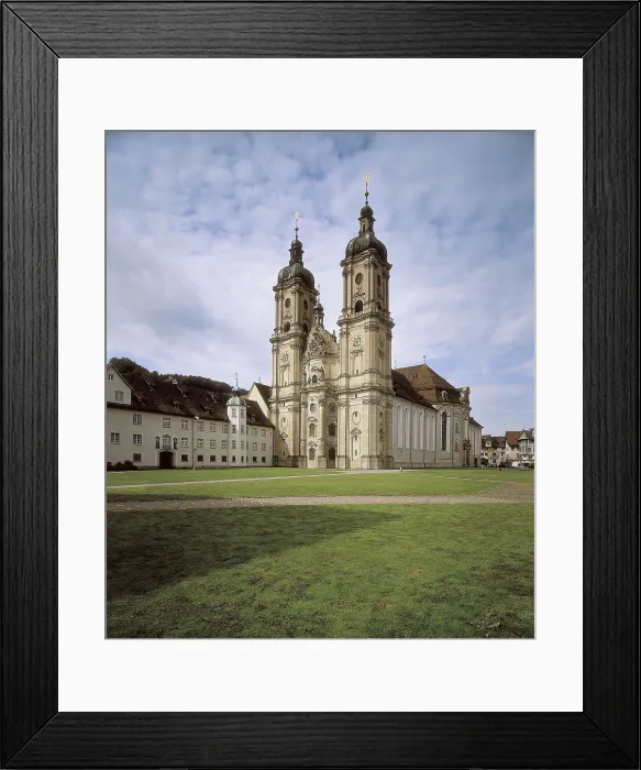 Framed Print : BEER, Johann Michael (1696-1780); THUMB, Peter (1681-1766). Church of Saint-Gall. 1755-1766. SWITZERLAND. SANKT GALLEN. Sankt Gallen. Abbey of Saint Gall. Rococo art