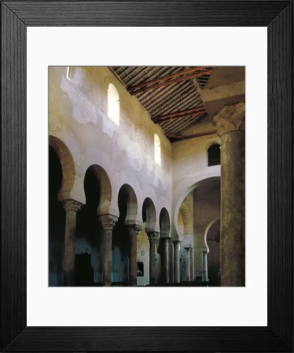 Framed Print : Church of San Cipriano. SPAIN. CASTILE AND LEON. VALLADOLID. San Cebrin de Mazote. Central nave. Mozarabic art. Architecture. AISA / Everett Collection**US SALES ONLY** Framed Print : Church of San Cipriano. SPAIN. CASTILE AND LEON. VALLADOLID. San Cebrin de Mazote. Central nave. Mozarabic art. Architecture. AISA / Everett Collection**US SALES ONLY**