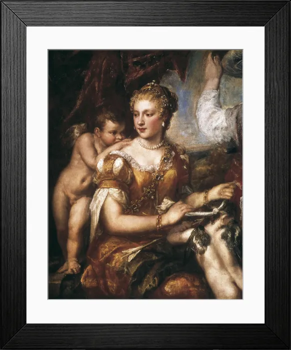 Framed Print : TIZIANO, pupil of (16th century). Venus Blindfolding Cupid. ca. 1560 - ca. 1570. Oil on canvas. UNITED STATES OF AMERICA. Washington. National Gallery of Art Framed Print : TIZIANO, pupil of (16th century). Venus Blindfolding Cupid. ca. 1560 - ca. 1570. Oil on canvas. UNITED STATES OF AMERICA. Washington. National Gallery of Art