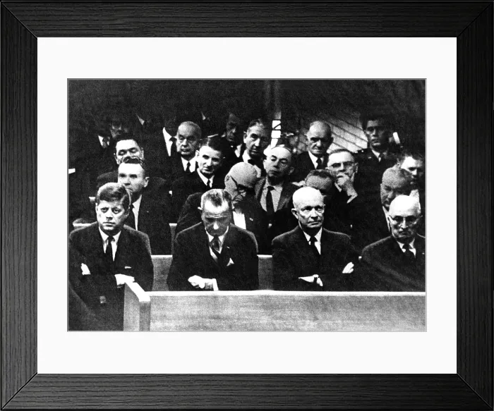 Framed Print : Four Presidents at Speaker of the House, Sam Rayburn's funeral. L-R: John Kennedy, Lyndon Johnson, Dwight Eisenhower, and Harry Truman. Bonham, Texas. Nov. 18, 1961 Framed Print : Four Presidents at Speaker of the House, Sam Rayburn's funeral. L-R: John Kennedy, Lyndon Johnson, Dwight Eisenhower, and Harry Truman. Bonham, Texas. Nov. 18, 1961