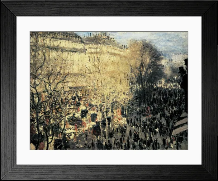 Framed Print : MONET, Claude (1840-1926). Carnival on the Boulevard des Capucines. 1873. Impressionism. Oil on canvas. RUSSIA. Moscow. Pushkin Museum of Fine Arts